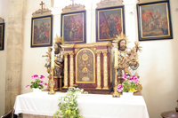 Rechte Altarmensa mit den Hl. Josef und Joachim